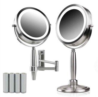 Makeup Mirror with Lights and Magnification, 7''