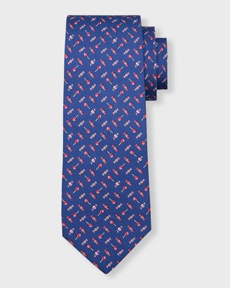 Men's Sweet Printed Silk Tie