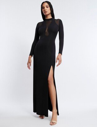Marlo Mock Neck Illusion Gown