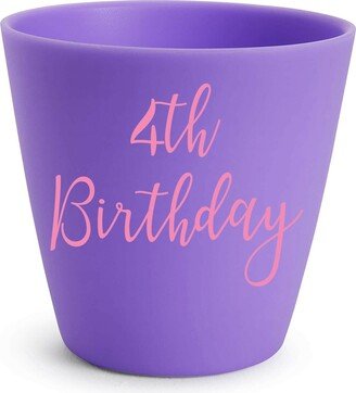 4Th Birthday - Vinyl Sticker Decal Transfer Label For Glasses, Mugs, Gift Bags. Happy Birthday, Celebrate, Party. Children Age