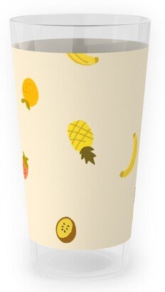 Outdoor Pint Glasses: Tropical Fruit - Yellow Outdoor Pint Glass, Yellow