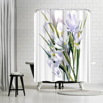 71 x 74 Shower Curtain, White Irises Copy by Suren Nersisyan