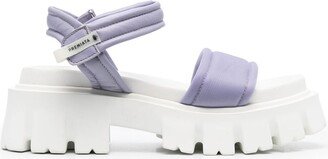 Leather Touch-Strap Platform Sandals