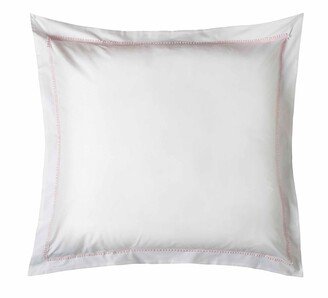 Bovi Fine Linens Bitsy Dots European Sham, White/Light Pink