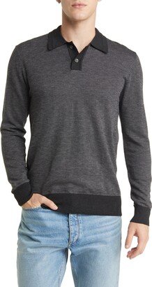 Greenwich Two Tone Long Sleeve Polo Sweater