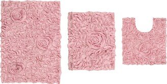 Bell Flower Bath Rug Set, 3 Piece