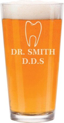 Dentist Tooth Dental Assistant Hygienist 16 Oz Beer Pint Glass Gift
