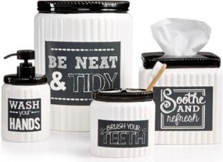 Chalk It Up Vintage Inspired Ceramic Bath Accessories