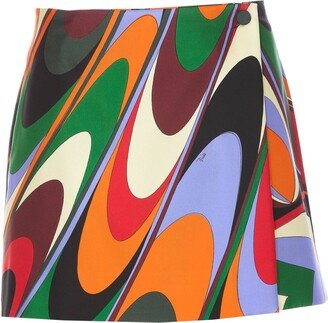 Onde Print Mini Skirt