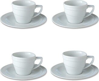 Essentials 8-Piece Espresso Cup & Saucer Set