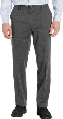 Classic Fit Signature Khaki Lux Cotton Stretch Pants D3 (Charcoal Heather) Men's Casual Pants
