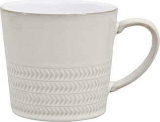 Natural Canvas Textured Large Mug - White/natu