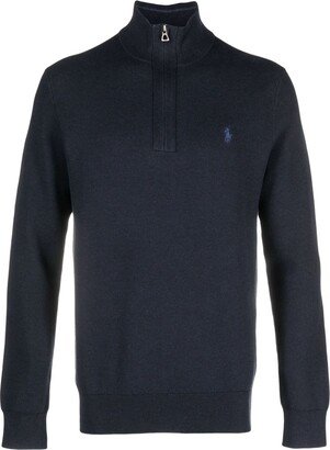 Half-Zip Piqué Jumper-AA