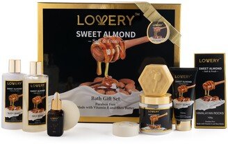 Lovery Sweet Almond Bath Gift Spa Set, Relaxing Body Care Gift, 10 Piece