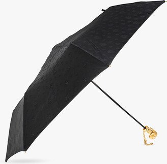 Umbrella With Skull Motif - Black