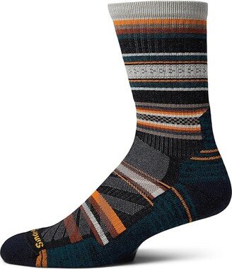 Hike Light Cushion Panorama Crew (Charcoal) Men's Crew Cut Socks Shoes