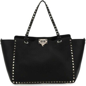 Garavani Rockstud Logo Detailed Tote Bag