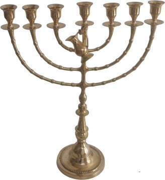 Menorah Menora Church Authentic Jerusalem Temple 18.5 Inch Height 47 cm 7 Branches Brass Xxl + Jug