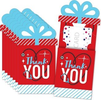 Big Dot of Happiness Thank You Nurses - Nurse Appreciation Week Money and Gift Card Sleeves - Nifty Gifty Card Holders - Set of 8