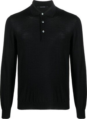 Palmer fine-knit polo shirt