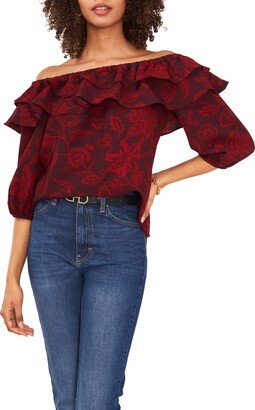 Ruffle Off the Shoulder Blouse-AA
