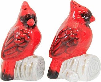 Ganz Cardinal Salt & Pepper Set. - Set Of Salt & Pepper Shakers 3.25 Inches - Earthenware - Mx177525 - Earthenware - Red