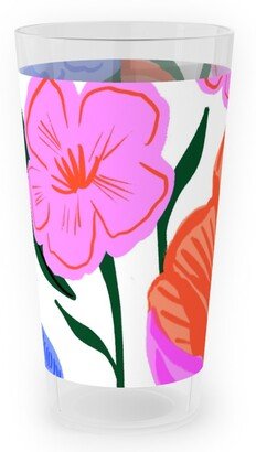 Outdoor Pint Glasses: Garden Floral - Brights Outdoor Pint Glass, Multicolor