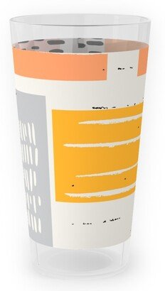 Outdoor Pint Glasses: Textured Color Blocks - Multi Outdoor Pint Glass, Multicolor