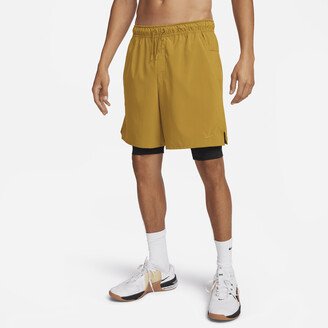 Men's Unlimited Dri-FIT 7 2-in-1 Versatile Shorts in Brown-AA