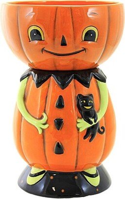 Tabletop 9.5 Standing Bowl Buddy Pumpkin Halloween Party Serving Bowls