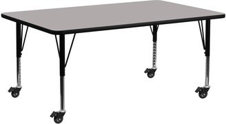 Emma+oliver Mobile 30X72 Rectangle Hp Laminate Preschool Activity Table