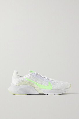 Superrep Go Next Nature 3 Felt-trimmed Flyknit Sneakers - White