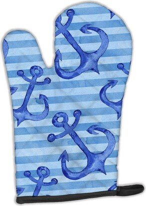 Beach Watercolor Anchors Oven Mitt