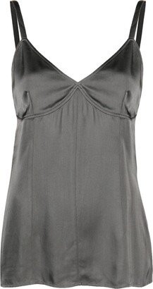 V-neck satin camisole-AB