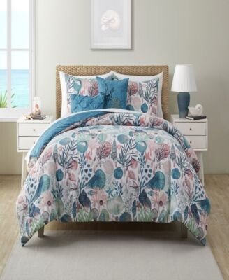 Ivory Coast Disperse Print Reversible Quilt Set Collection