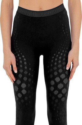 Dots Illusion Net Leggings - BLACK