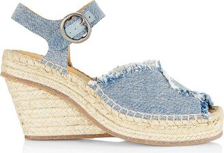 Santiago Denim Wedge Sandals