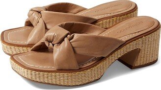 Jolie Raffia (Sand Glove Leather) Women's Wedge Shoes