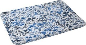 Ninola Design Flowers and Plants Ivy Memory Foam Bath Mat Blue