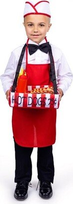 Dress Up America Hot Dog Vendor for Kids - Medium/Large