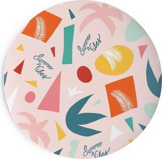 Salad Plates: Summer Vibes Collage Salad Plate, Pink