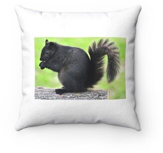 Gray Squirrel Pillow - Throw Custom Cover Gift Idea Room Decor