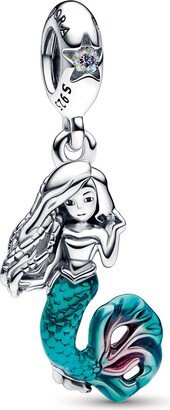 Sterling Silver Disney the Little Mermaid Ariel Dangle Charm