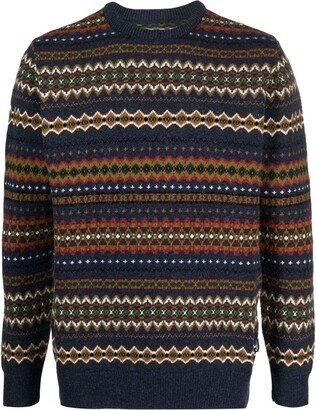 Graphic-Print Wool Jumper-AA