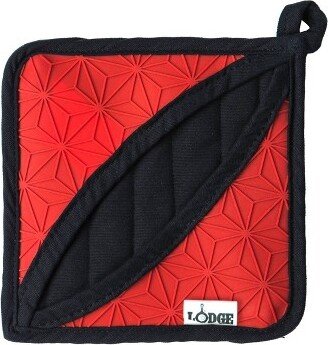 Red Silicone and Fabric Potholder/Trivet