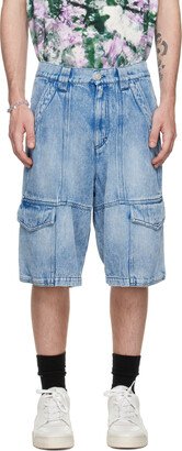 Blue Timy Fluid Denim Shorts