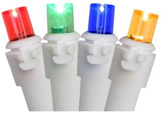 Northlight Set of 100 Multi-Color Led Wide Angle Icicle Christmas Lights - White Wire