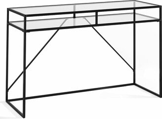 Sybil Glass Top & Metal Console Table