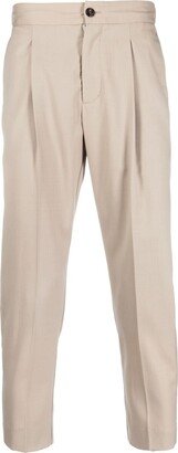 Pleated Cropped Trousers-AE