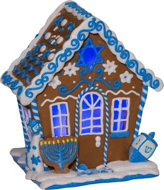 7-Inch Led Hanukkah Gingerbread House Tablepiece